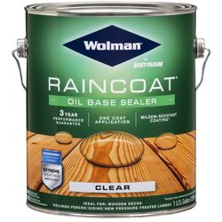 Wolman RainCoat Satin Clear Semi-Transparent Oil-Based Wood Sealant 1 gal
