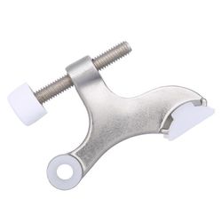 Ace Metal Satin Nickel Silver Hinge Pin Door Stop Mounts to door and wall 0 in.