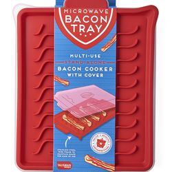 Talisman Designs Red Silicone Microwave Bacon Tray