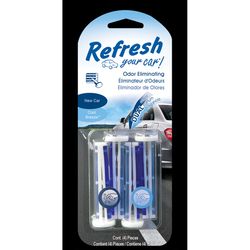 Refresh Your Car! New Car /Cool Breeze Scent Car Vent Clip 0.7 oz Solid