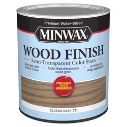 Minwax Wood Finish Water-Based Semi-Transparent Classic Gray Water-Based Acrylic Emulsion Wood Finis