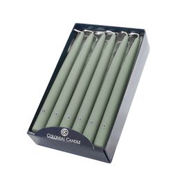 Colonial Candle Green Unscented Scent Handipt taper Candle