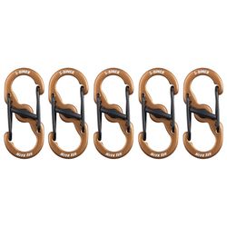 Nite Ize MicroLock Aluminum Brown Locking S-Biner