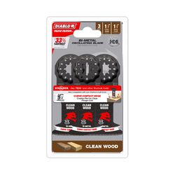 Diablo Demo Demon 1-3/4 in. W Bi-Metal Starlock Curved Oscillating Blade Clean Wood 3 pk