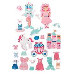 Stephen Joseph Girl/Mermaid Dress Up Bath Toy Multicolored 35 pc
