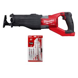 Milwaukee M18 FUEL Super Sawzall with 12PC Demolition Blades Set