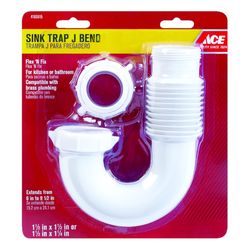 Ace 1-1/2 in. D PVC Sink Trap J-Bend