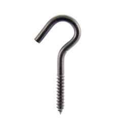 Wright Medium Matte Black Steel 4-13/16 in. L Ceiling Hook 200 lb 1 pk