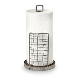 Spectrum Heritage Steel/Wood Paper Towel Holder 12.5 in. H X 7 in. W X 7 in. L