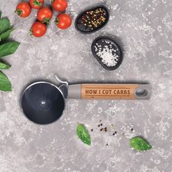 P Graham Dunn Black/Brown Stainless Steel Pizza Cutter