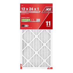 Ace 12 in. W X 24 in. H X 1 in. Synthetic 11 MERV Pleated Air Filter 1 pk