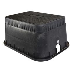 NDS 20 in. W X 12 in. D X 13 in. H Rectangular Valve Box with Cover Black