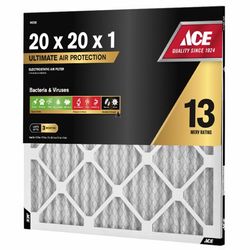 Ace 20 in. W X 20 in. H X 1 in. Synthetic 13 MERV Pleated Air Filter 1 pk