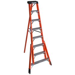 Werner 8 ft. H Fiberglass Tripod Step Ladder Type IA 300 lb. cap.