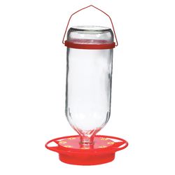Humdinger Hummingbird 32 oz Glass Bottle Nectar Bird Feeder 8 ports