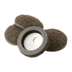 SuperSliders Felt/Plastic Self Adhesive Protective Pad Brown Round 1 in. W X 1 in. L 4 pk