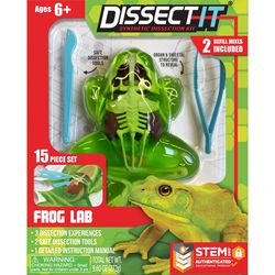 Top Secret Toys Dissect It Frog STEM Learning Toy Green 15 pc