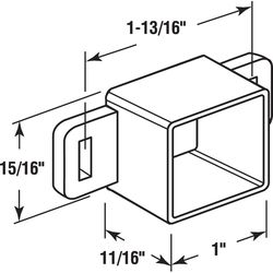 Prime-Line Plastic Center Guide Drawer Track Back Plate 1 pk