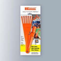 EZ Smart 16.75 in. 6 Tine Poly Rake Poly Handle