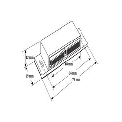 Richelieu 0.5 in. H X 3 in. W X 0.75 in. D Plastic Double Magnetic Catch