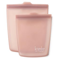 Krumbs Kitchen Coral Food Storage Bag 2 pk