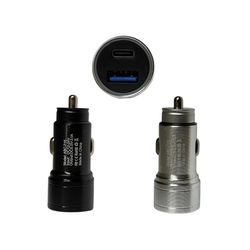 A.S.K Black/Silver Car Adapter Dual USB Car Adapter For All Mobile Devices