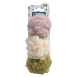 HuggleHounds FlufferFleece Assorted Fleece Ball Cat Toy 3 pk