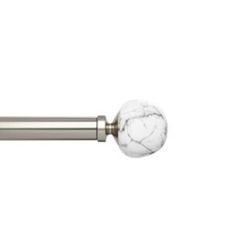 Umbra Venus Brushed Nickel Silver Curtain Rod 42 in. L X 120 in. L