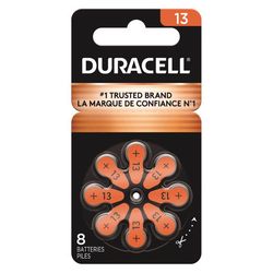Duracell Zinc Air 13 1.5 V Hearing Aid Battery 8 pk