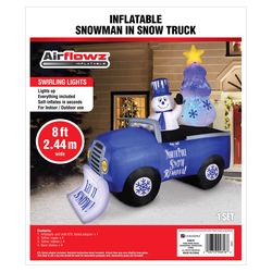 Occasions Snowman In Snow Truck 8 ft. Inflatable