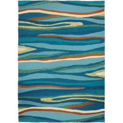 Homefires 8 ft. W X 10 ft. L Multi-Color Ocean Waves Polypropylene Area Rug
