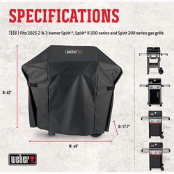 Weber Spirit and Spirit II Black Grill Cover