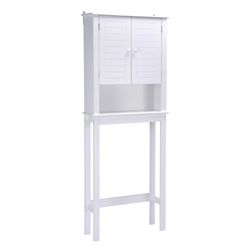 A&E Bath and Shower Axil 63 in. H X 9 in. W X 24 in. D White Bath Storage Cabinet