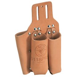 Klein Tools 3 pocket Leather Tool Holder 6.8 in. L X 10 in. H Black