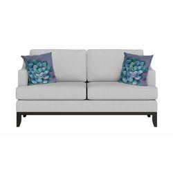Liora Manne Visions III Lapis Succulent Polyester Throw Pillow 20 in. H X 2 in. W X 20 in. L