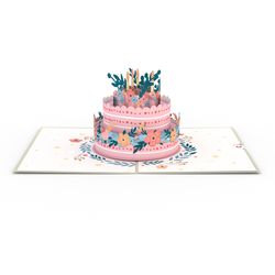 Lovepop Floral Birthday Cake Pop-Up Greeting Card