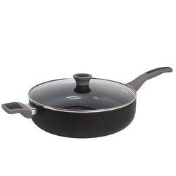 Imusa Mirro Ceramic Coated Aluminum Deep Fry Pan 12 in. 5 qt Black