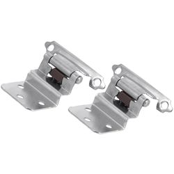Laurey 1-1/2 in. W X 2-3/4 in. L Polished Chrome Silver Steel Self-Closing Hinge 2 pk