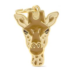 MyFamily Wild Brown Giraffe Metal Dog Pet Tags Medium