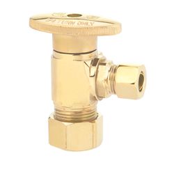 Keeney 1/2 in. FIP X 3/8 in. Compression Brass Angle Stop Valve