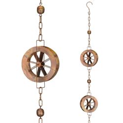 Regal Art & Gift Copper Metal 100 in. H X 4.75 in. L Water wheel Outdoor Decoration
