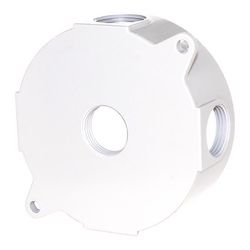 Sigma New Work 16 cu in Round Die-Cast Metal Weatherproof Box White