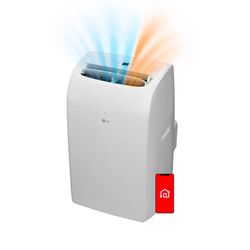 LG 450 sq ft 2 speed 10,200 DOE (14,000 ASHRAE) BTU Portable Air Conditioner with Heat
