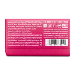 Dr. Bronner's Organic Rose Scent Pure-Castile Bar Soap 5 oz
