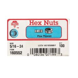 HILLMAN 5/16 in. Zinc-Plated Steel SAE Hex Nut 1 pk