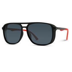 WearMe Pro Sunglasses Black/Red Frame Black Lens