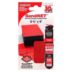 Diablo SandNet 5 in. L X 2.75 in. W Assorted Grit Ceramic Blend Sanding Sheet 10 pk