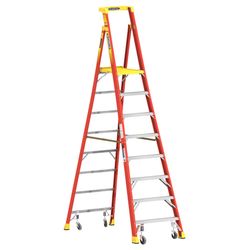 Werner 8 ft. H Fiberglass Podium Platform Ladder Type IA 300 lb. cap.