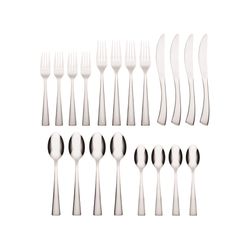 Cambridge Aladin Mirror Silver Stainless Steel Casual Flatware Set 20 pc