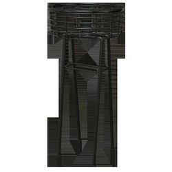 Panacea 24 in. H Black Steel Wire Basket Plant Stand